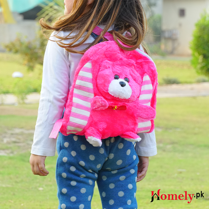 pink teddy bear bag